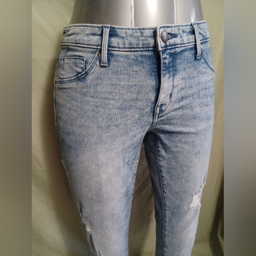 MOSSIMO DENIM Ripped Mid Rise Jegging Jeans - Picture 6 of 7